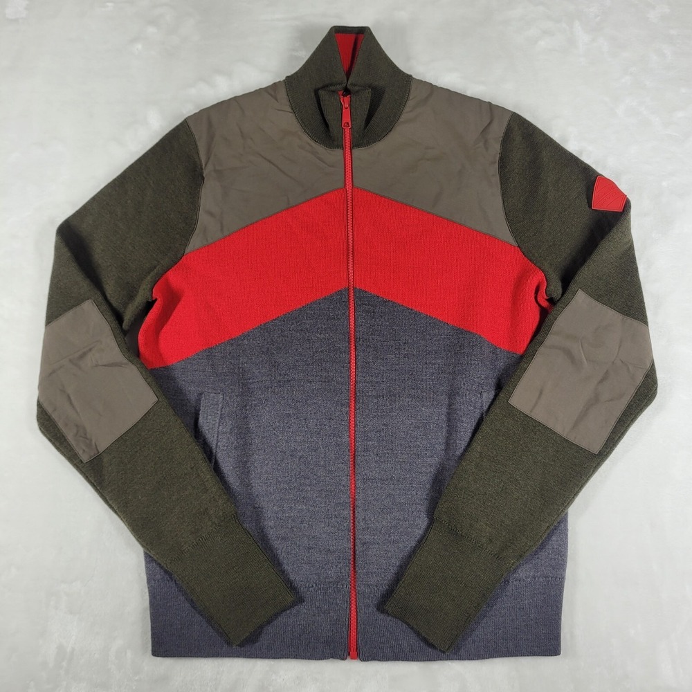 Brooks Brothers X Spyder Sweater Jacket Men's Large Multicolor Merino Wool Zip